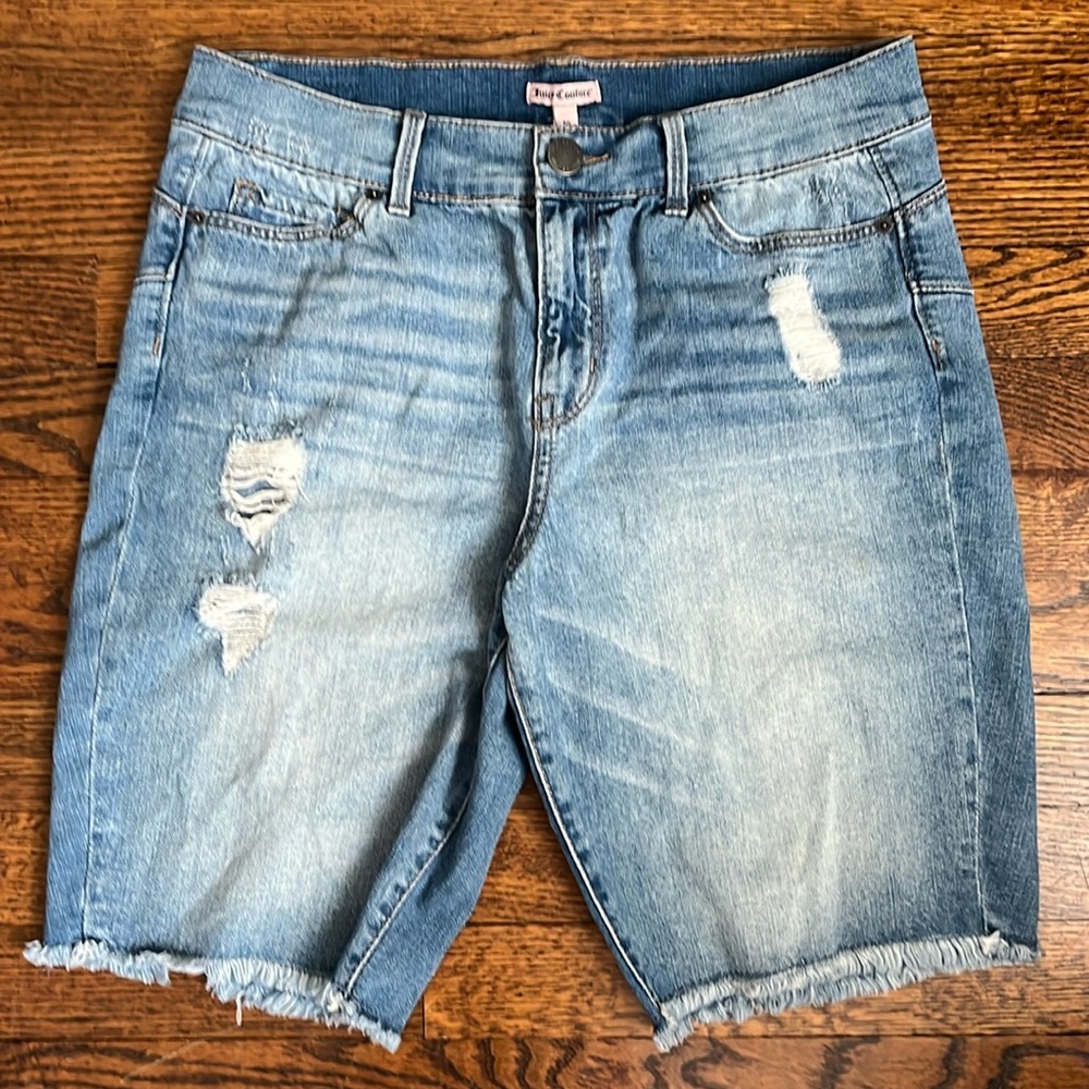 Juicy Couture Bermuda Cut-off Denim Jean Shorts